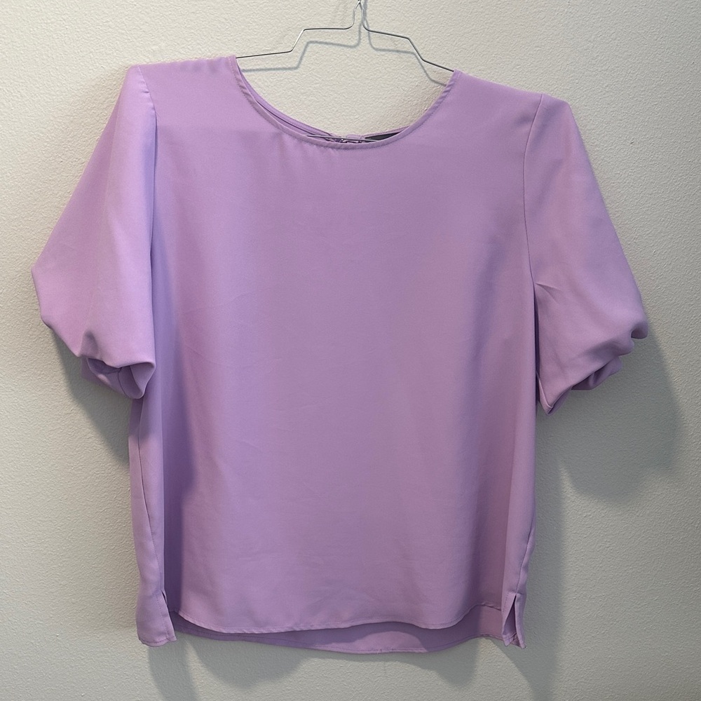 Vince Camuto Lilac Short-Sleeve Blouse
